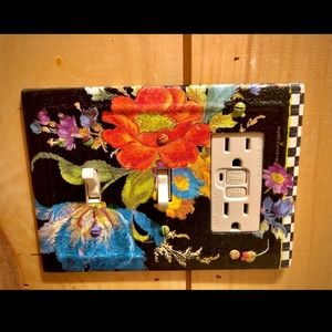 Mackenzie Childs Paper Decoupage in Switch Plate